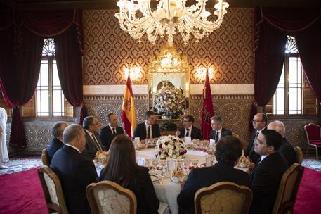 19/11/2018. Viaje de Pedro Sánchez a Marruecos. El presidente del Gobierno, Pedro Sánchez, y el primer ministro de Marruecos, Saadedine El O...