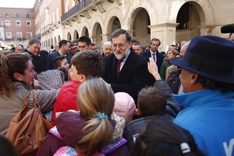 21/03/2018. Viaje del presidente del Gobierno a Teruel. El presidente del Gobierno, Mariano Rajoy, conversa con los ciudadanos de Teruel en ...