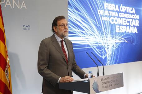 21/03/2018. Viaje del presidente del Gobierno a Teruel. El presidente del Gobierno, Mariano Rajoy, durante su intervención en el acto de pre...