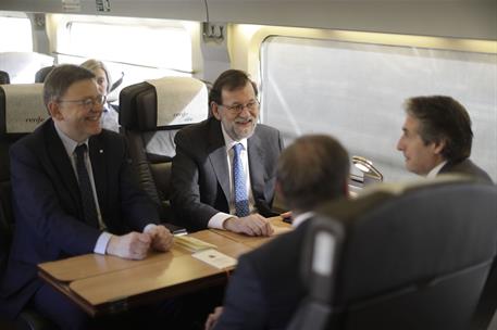 22/01/2018. Rajoy viaja a la Comunidad Autónoma Valenciana. El presidente del Gobierno, Mariano Rajoy, acompañado por el ministro de Fomento...