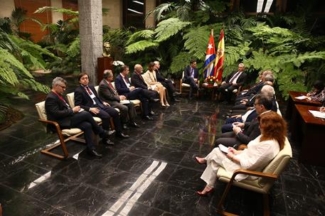 22/11/2018. Viaje del presidente del Gobierno a Cuba. El presidente del Gobierno, Pedro Sánchez, y el presidente de la República de Cuba, Mi...