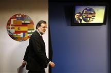 El presidente del Gobierno, Mariano Rajoy, en la rueda de prensa tras la reunión informal de la UE
