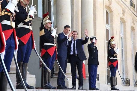 23/06/2018. Pedro Sánchez se reúne con Emmanuel Macron en El Elíseo. El presidente de la República Francesa, Emmanuel Macron, recibe al pres...