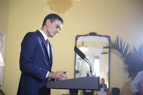 23/11/2018. Rueda de prensa del presidente del Gobierno en La Habana. El presidente del Gobierno, Pedro Sánchez durante la rueda de prensa q...