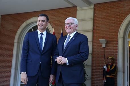 24/10/2018. Sánchez recibe al presidente de la República Federal de Alemania. El presidente del Gobierno, Pedro Sánchez, recibe al president...