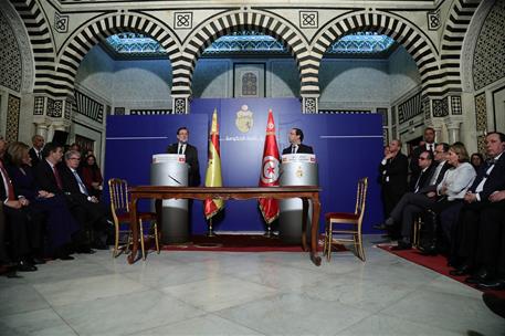 26/02/2018. VIII Reunión de Alto Nivel entre Túnez y España. El presidente del Gobierno, Mariano Rajoy, y el jefe del Gobierno de la Repúbli...