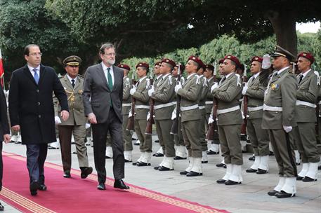 26/02/2018. VIII Reunión de Alto Nivel entre Túnez y España. El presidente del Gobierno, Mariano Rajoy, y el jefe del Gobierno de la Repúbli...