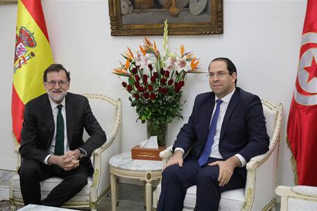 26/02/2018. VIII Reunión de Alto Nivel entre Túnez y España. El presidente del Gobierno, Mariano Rajoy, y el jefe del Gobierno de la Repúbli...