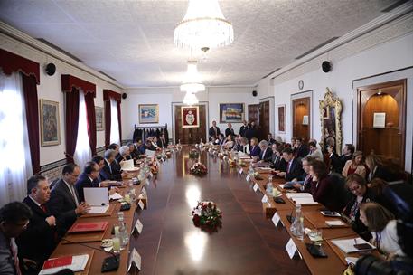 26/02/2018. VIII Reunión de Alto Nivel entre Túnez y España. Reunión plenaria de las delegaciones española y tunecina, presidida por el pres...