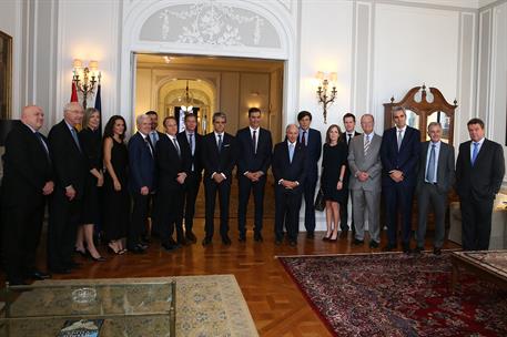 26/09/2018. Sánchez se reúne con la Cámara de Comercio de Estados Unidos en España. El presidente del Gobierno, Pedro Sánchez, durante la re...