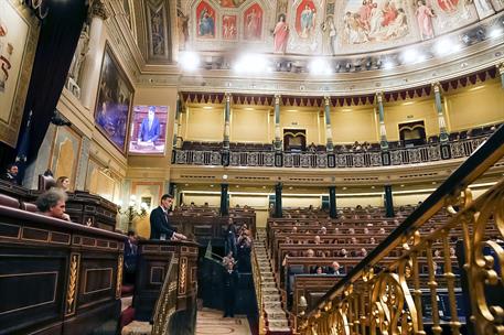 27/06/2018. Comparecencia de Sánchez previa a la celebración del Consejo Europeo. El presidente del Gobierno, Pedro Sánchez, durante su comp...