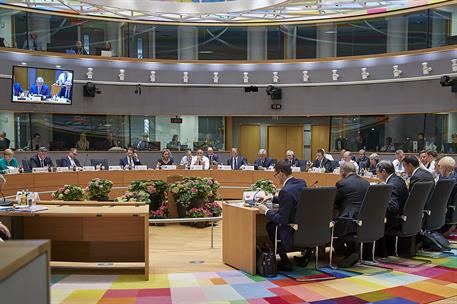 28/06/2018. Sánchez participa en la reunión del Consejo Europeo. El presidente del Gobierno, Pedro Sánchez, asiste junto al resto de los jef...
