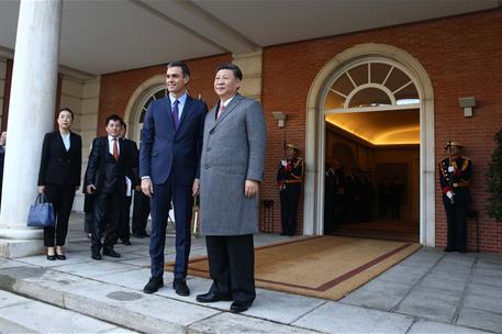 28/11/2018. Pedro Sánchez recibe al presidente de China, Xi Jinping. El presidente del Gobierno, Pedro Sánchez, recibe al presidente de la R...