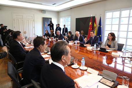 28/11/2018. Pedro Sánchez recibe al presidente de China, Xi Jinping. El presidente del Gobierno, Pedro Sánchez, y el presidente de la Repúbl...