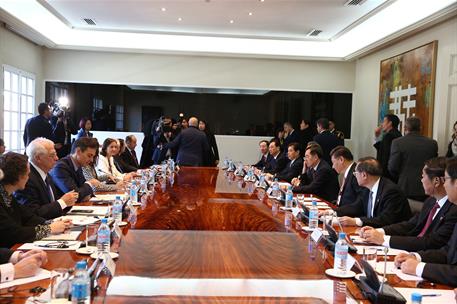 28/11/2018. Pedro Sánchez recibe al presidente de China, Xi Jinping. El presidente del Gobierno, Pedro Sánchez, y el presidente de la Repúbl...