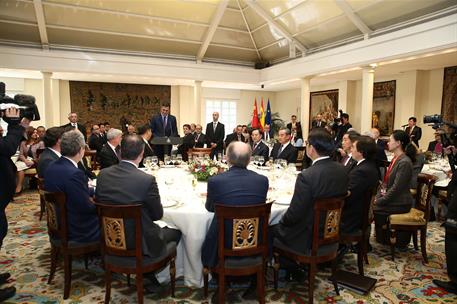 28/11/2018. Pedro Sánchez recibe al presidente de China, Xi Jinping. Intervención del presidente Pedro Sánchez durante el almuerzo ofrecido ...