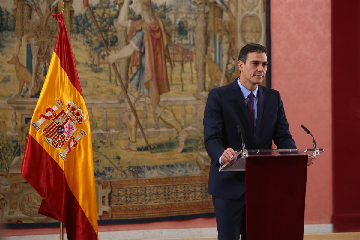 28/11/2018. Pedro Sánchez recibe al presidente de China, Xi Jinping. El presidente Pedro Sánchez interviene ante el Consejo Asesor Empresari...