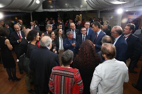 29/08/2018. Viaje de Pedro Sánchez a Latinoamérica: Colombia. El presidente del Gobierno, Pedro Sánchez, mantiene un encuentro con la colect...