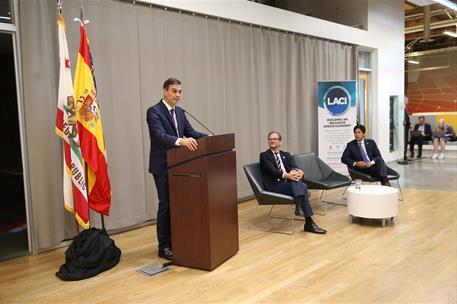 29/09/2018. Pedro Sánchez visita las instalaciones del LACI (Los Angeles Cleantech Incubator). El presidente del Gobierno, Pedro Sánchez, du...