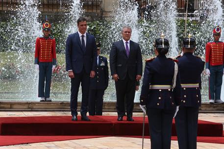 30/08/2018. Viaje de Pedro Sánchez a Latinoamérica: Colombia. El presidente del Gobierno, Pedro Sánchez, junto al presidente de Colombia, Iv...