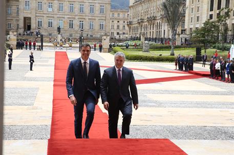 30/08/2018. Viaje de Pedro Sánchez a Latinoamérica: Colombia. El presidente del Gobierno, Pedro Sánchez, y el presidente de la República de ...