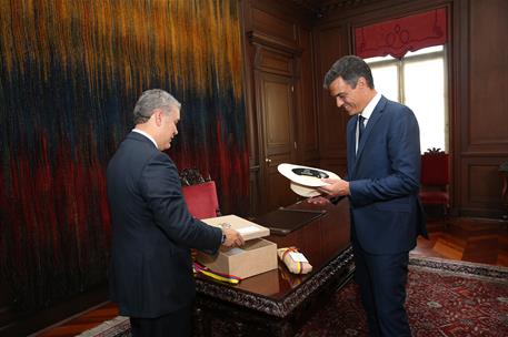 30/08/2018. Viaje de Pedro Sánchez a Latinoamérica: Colombia. Los presidentes del Gobierno de España y de la República de Colombia, Pedro Sá...