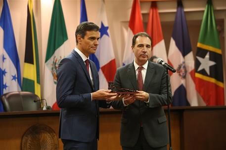 31/08/2018. Viaje de Pedro Sánchez a Latinoamérica: Costa Rica. El presidente de la Corte Interamericana de Derechos Humanos, Eduardo Ferrer...