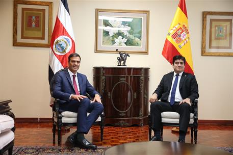 31/08/2018. Viaje de Pedro Sánchez a Latinoamérica: Costa Rica. El presidente del Gobierno, Pedro Sánchez, junto al presidente de la Repúbli...