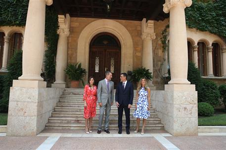 6/08/2018. El presidente del Gobierno, recibido en despacho por el Rey. La reina Letizia, el Rey Felipe VI, el presidente del Gobierno, Pedr...