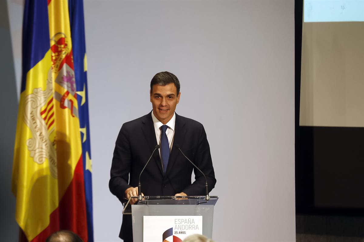 4/06/2018. Pedro Sánchez se reúne con Antoni Martí. El presidente del Gobierno, Pedro Sánchez, durante su intervención en el acto celebrado ...