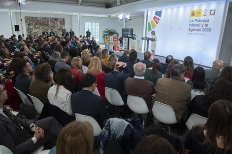 1/04/2019. Pobreza Infantil. La ministra de Sanidad, Consumo y Bienestar Social, María Luisa Carcedo, durante su intervención en el encuentr...