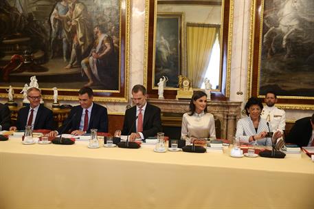 2/10/2019. Pedro Sánchez asiste a la reunión anual del Patronato del Instituto Cervantes. El presidente del Gobierno en funciones, Pedro Sán...
