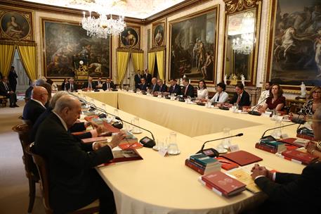 2/10/2019. Pedro Sánchez asiste a la reunión anual del Patronato del Instituto Cervantes. El presidente del Gobierno en funciones, Pedro Sán...