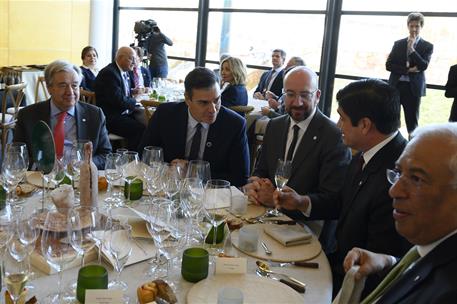 2/12/2019. Almuerzo ofrecido por el presidente del Gobierno a los Jefes de Estado y de Gobierno. El presidente del Gobierno en funciones, Pe...