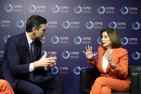 2/12/2019. Pedro Sánchez se reúne con Nancy Pelosi. El presidente del Gobierno en funciones, Pedro Sánchez, conversa con la presidenta de la...