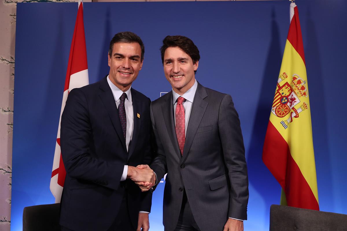 4/12/2019. Reuniones bilaterales de Pedro Sánchez en el marco de la Cumbre de la OTAN. El presidente del Gobierno en funciones, Pedro Sánche...