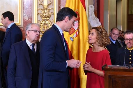 6/12/2019. Sánchez asiste a la conmemoración del 41º aniversario de la Constitución. El presidente del Gobierno en funciones, Pedro Sánchez,...