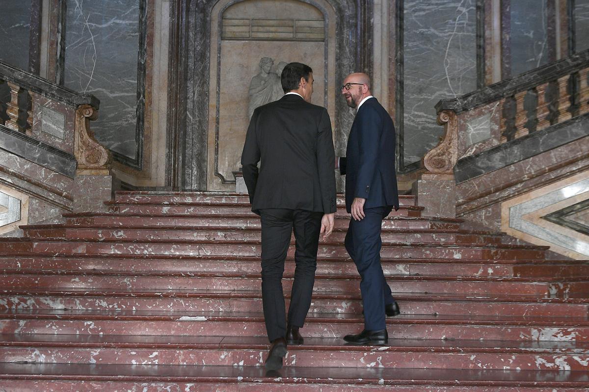 7/06/2019. Sánchez asiste a la cena informal de líderes de la UE sobre el 'Nuevo ciclo institucional europeo'. El presidente del Gobierno en...