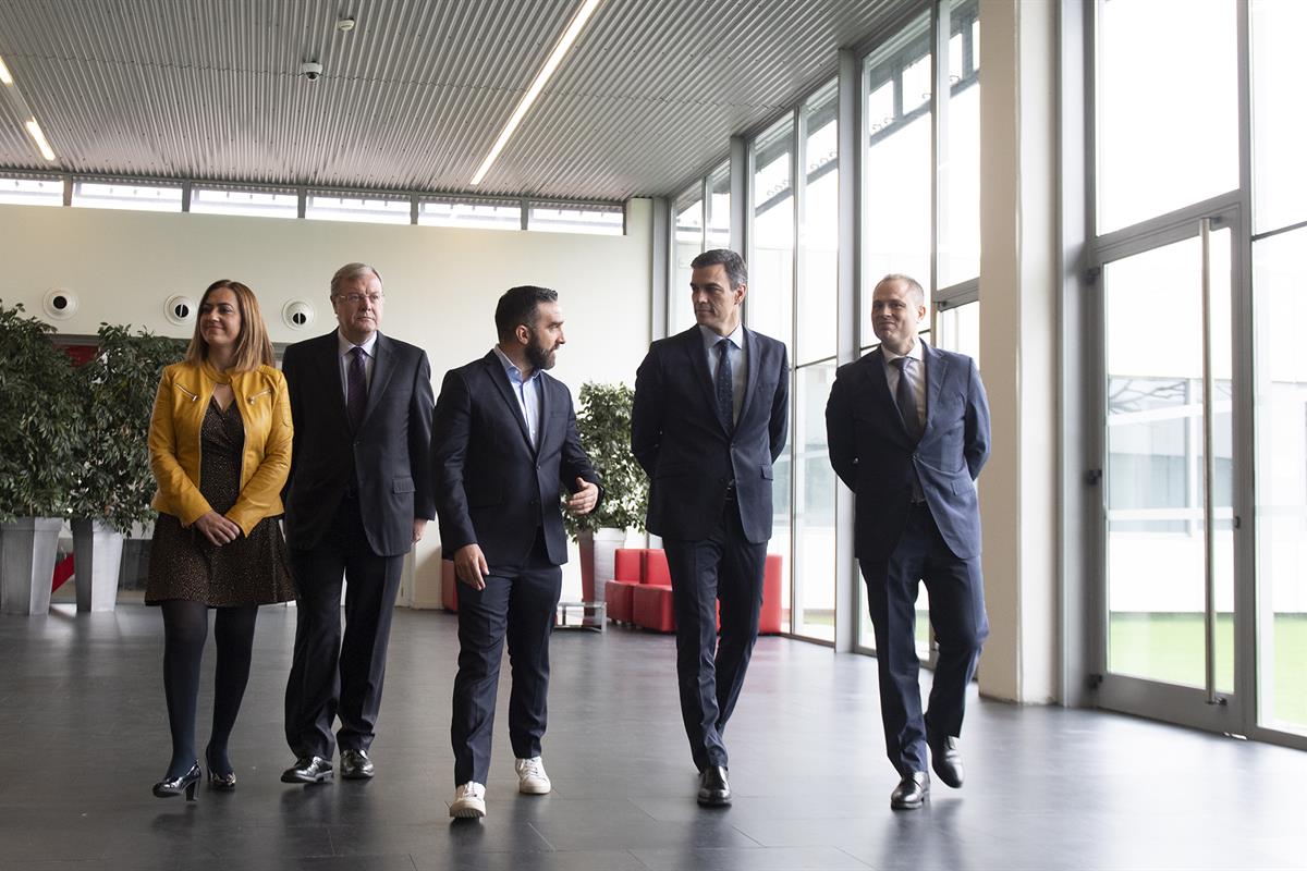 9/04/2019. El presidente visita el Instituto Nacional de Ciberseguridad (INCIBE). El presidente del Gobierno, Pedro Sánchez, a su llegada al...