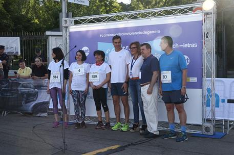 9/06/2019. Sánchez participa en la Carrera contra la Violencia de Género. El presidente del Gobierno en funciones, Pedro Sánchez, junto a or...