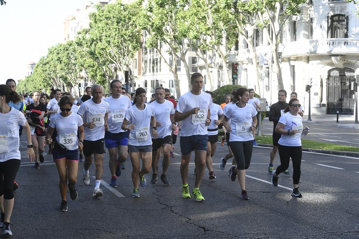 9/06/2019. Sánchez participa en la Carrera contra la Violencia de Género. El presidente del Gobierno en funciones, Pedro Sánchez, durante la...