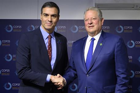 10/12/2019. Sánchez se reúne con el exvicepresidente de los Estados Unidos, Al Gore. El presidente del Gobierno en funciones, Pedro Sánchez,...