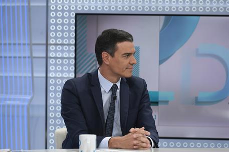 11/07/2019. El presidente del Gobierno en funciones, Pedro Sánchez, en los desayunos de TVE. El presidente del Gobierno en funciones, Pedro ...