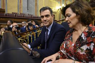 El presidente del Gobierno en funciones y la vicepresidenta del Gobierno en funciones