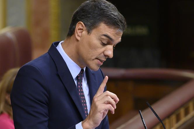 11/09/2019. Sesión de control al Gobierno. El presidente del Gobierno en funciones, Pedro Sánchez, durante la sesión de control al Gobierno.
