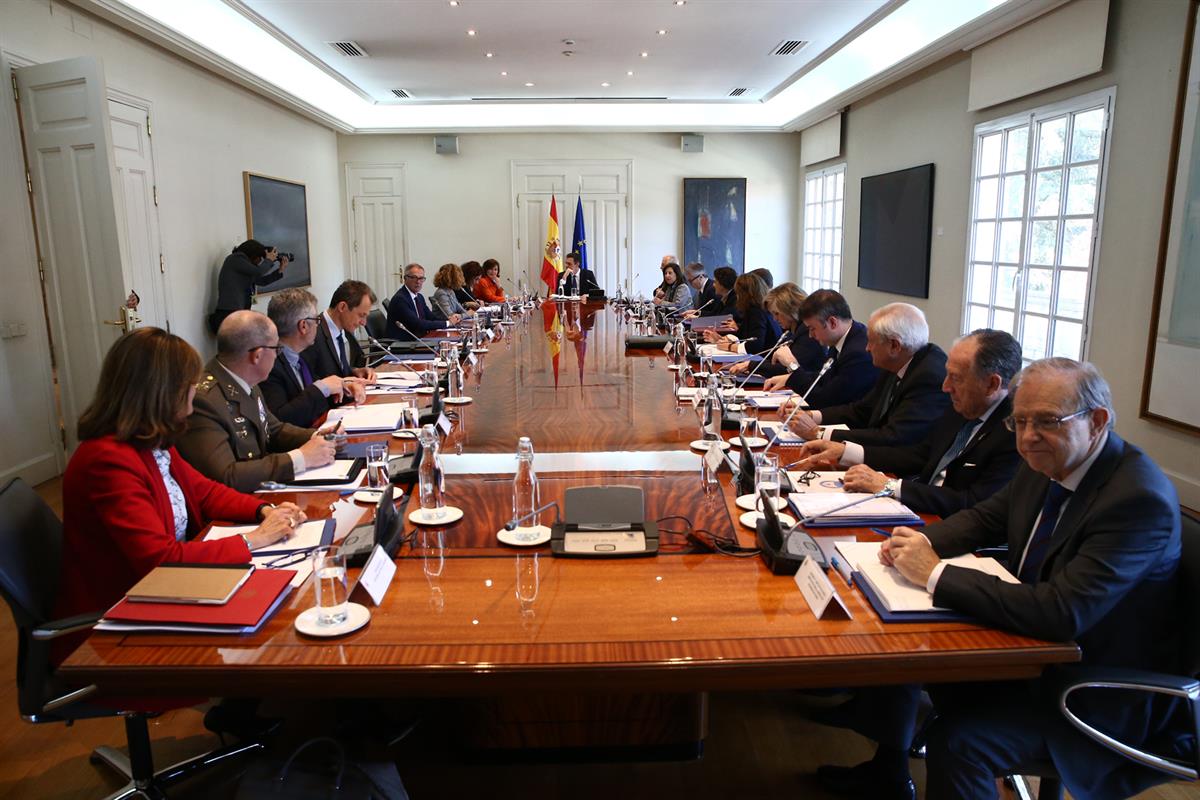 12/04/2019. Consejo nacional de Seguridad. El presidente del Gobierno, Pedro Sánchez preside la reunión del Consejo Nacional de Seguridad