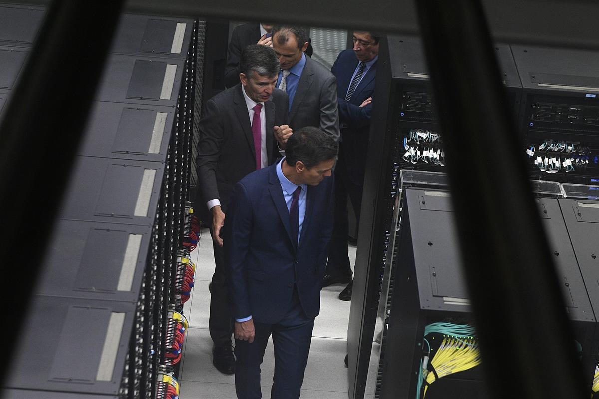 12/06/2019. Sánchez visita el Barcelona Supercomputing Center-Centro Nacional de Supercomputación. El presidente del Gobierno en funciones, ...