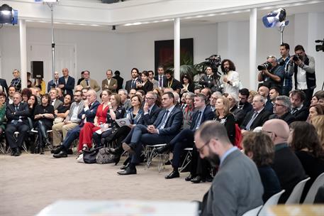 14/03/2019. Pedro Sánchez preside el encuentro 'La Cultura y la Agenda 2030'. El presidente del Gobierno, Pedro Sánchez, y el ministro de Cu...