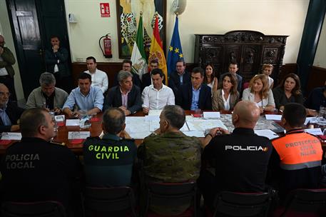16/09/2019. Sánchez visita zonas afectadas por las inundaciones en Andalucia y Castilla-La Mancha. El presidente del Gobierno en funciones, ...