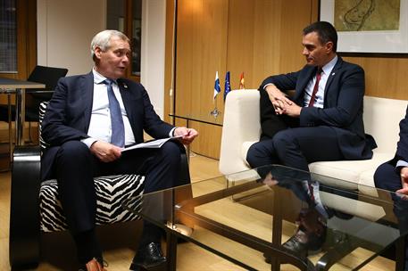 17/10/2019. Pedro Sánchez asiste a la reunión del Consejo Europeo. El presidente del Gobierno en funciones, Pedro Sánchez, y el primer minis...